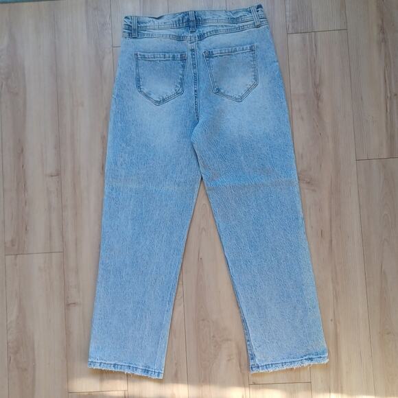 Kensie Mila Retro Luxe High-Rise Relaxed Straight Jeans Light Wash Size 6 - Picture 4 of 10